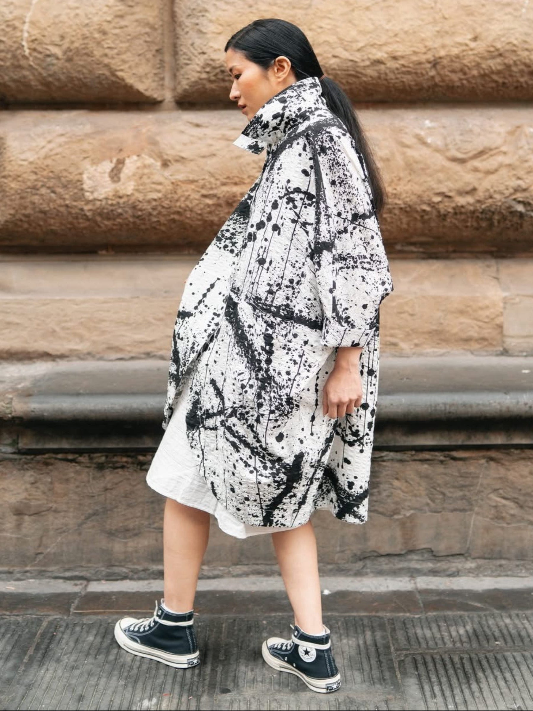 Sabrina - Paint splash midi jacket