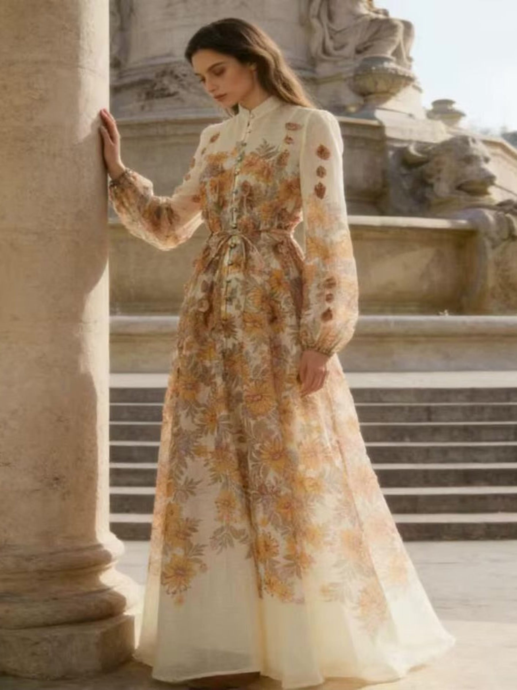 Margot - Maxi floral print dress