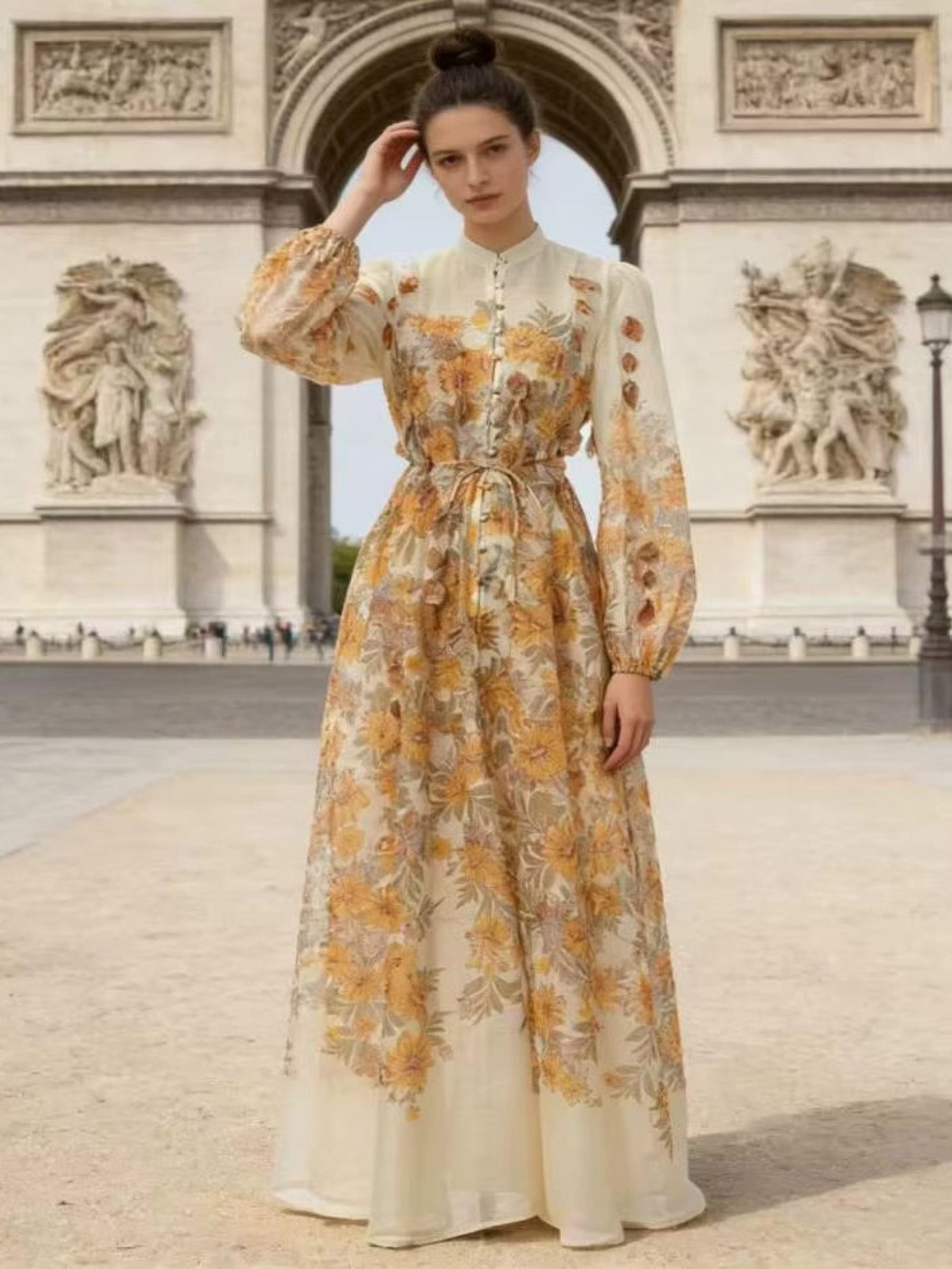 Margot - Maxi floral print dress
