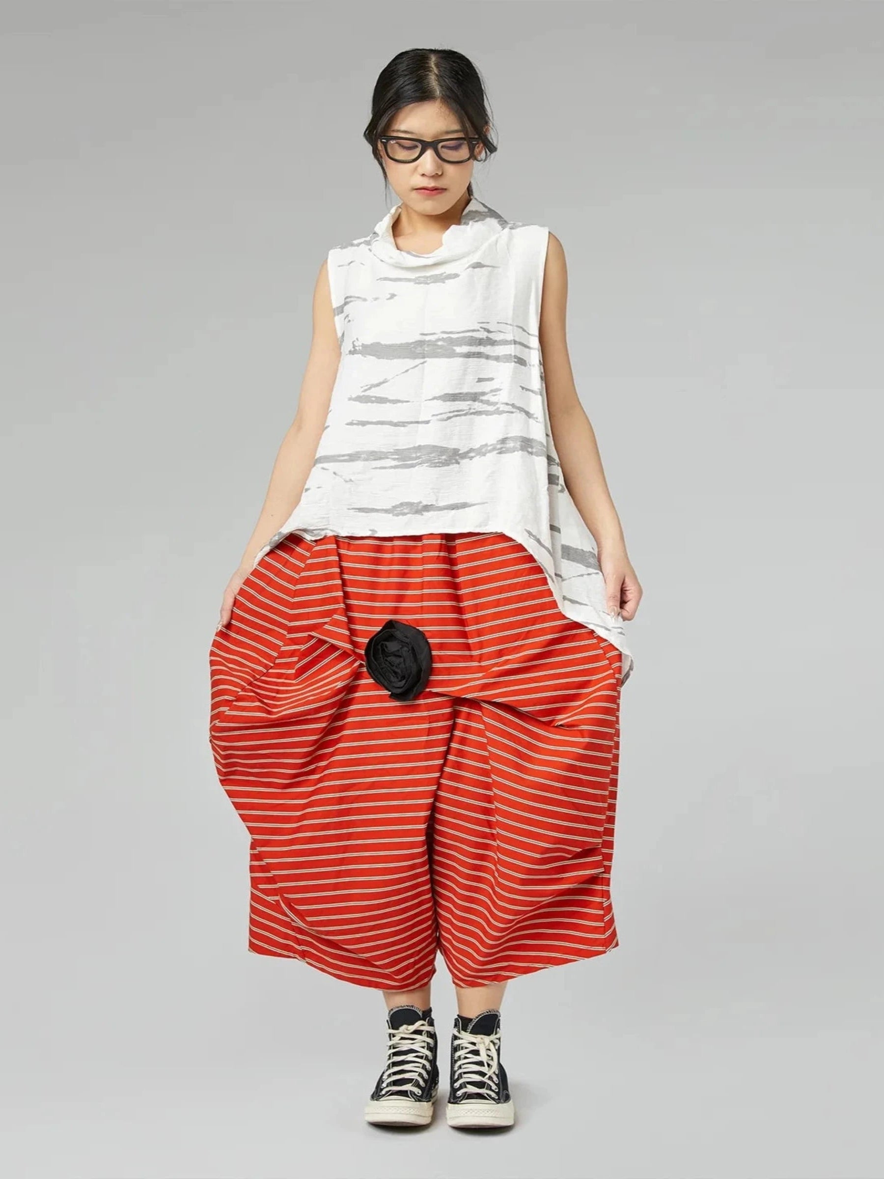 Adelaide - Drape side zebra top