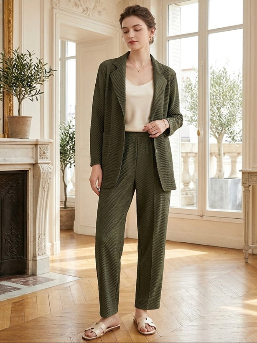 Abel - Chevron pleated trouser