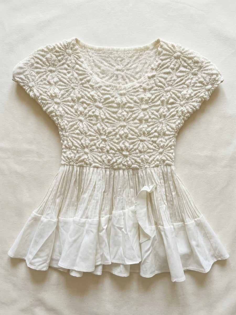 Mollie - Crinkle pleat top