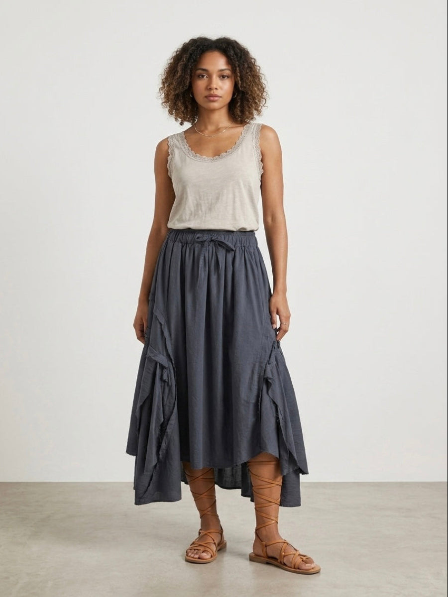 Brandy - Layered midi skirt