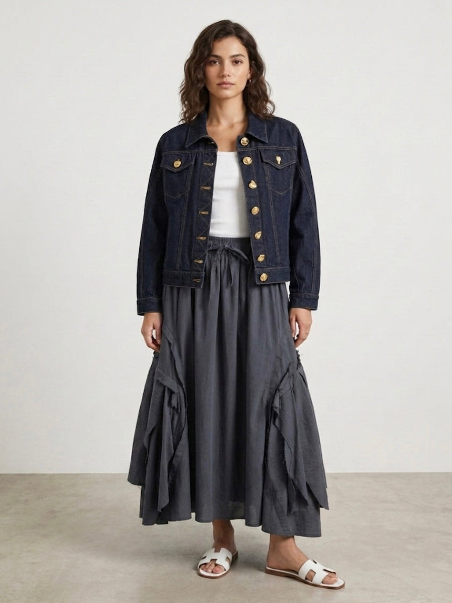Brandy - Layered midi skirt