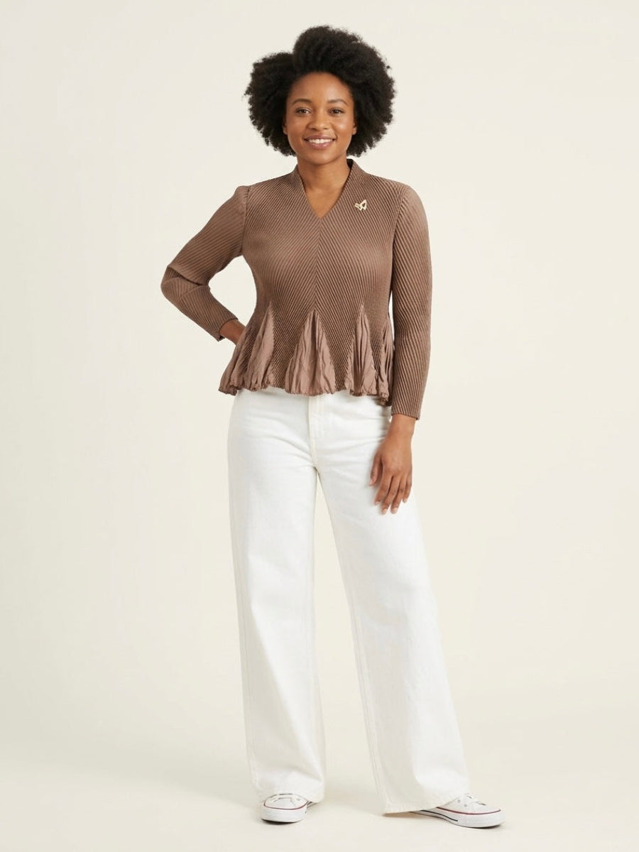 Kane - Inverted pleated top
