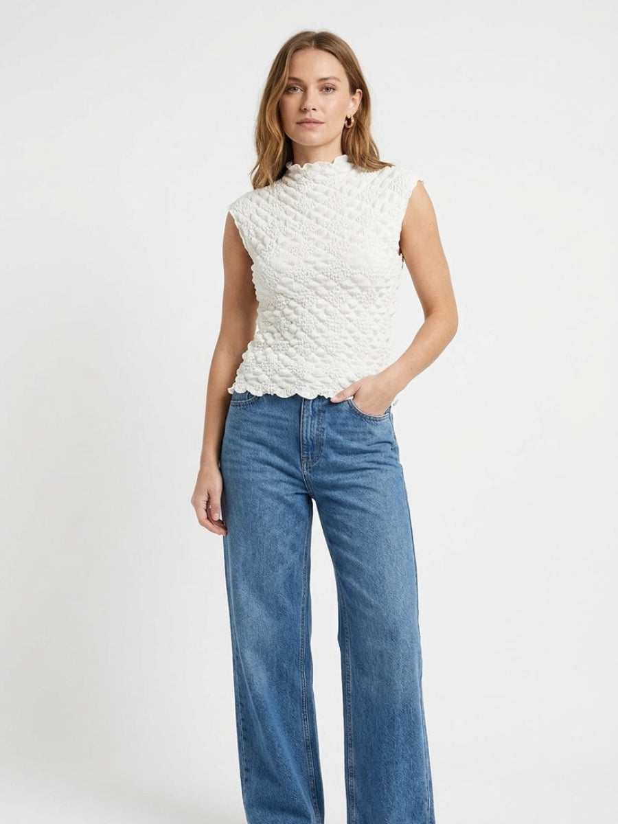 Catrina - Crushed pleated top