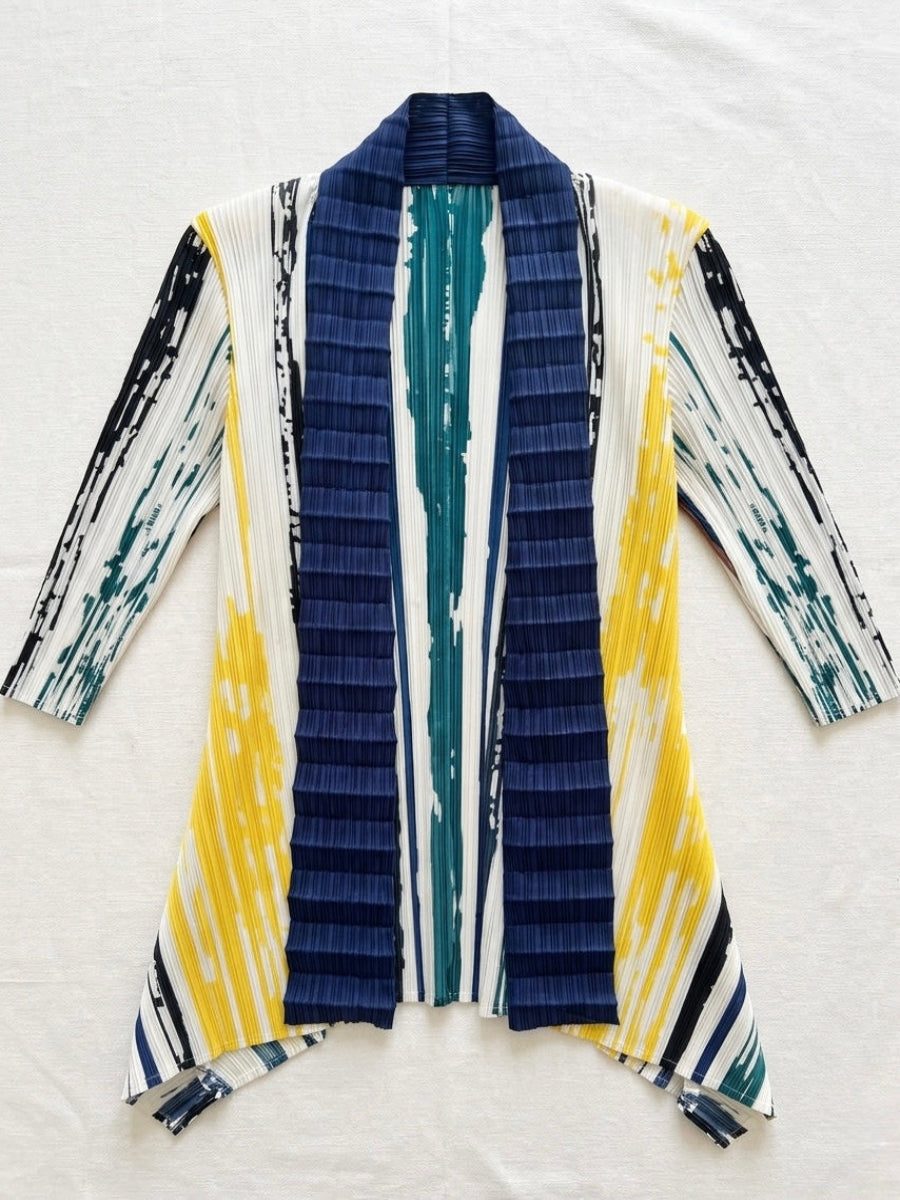 Merly - Printed e2e pleated jacket