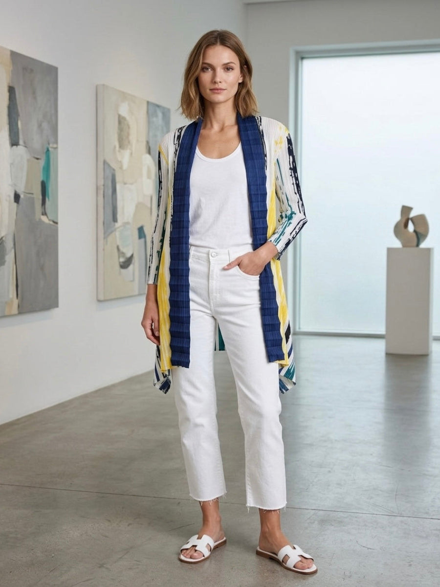 Merly - Printed e2e pleated jacket