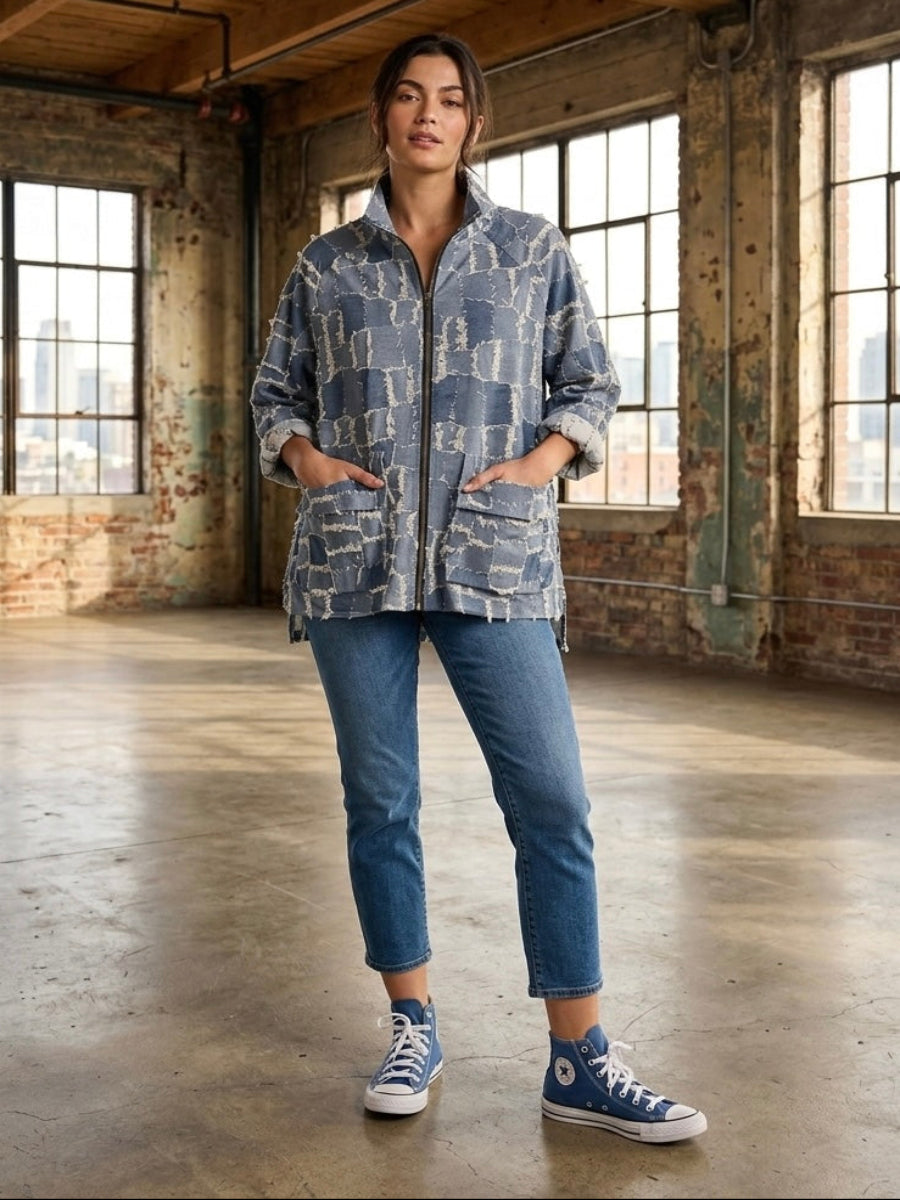 Sienna - Denim patchwork jacket