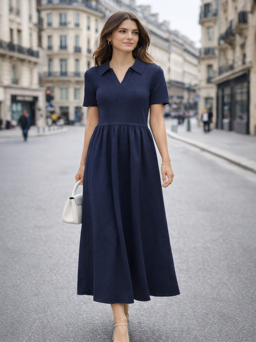 Leila - Two tone taffeta dress