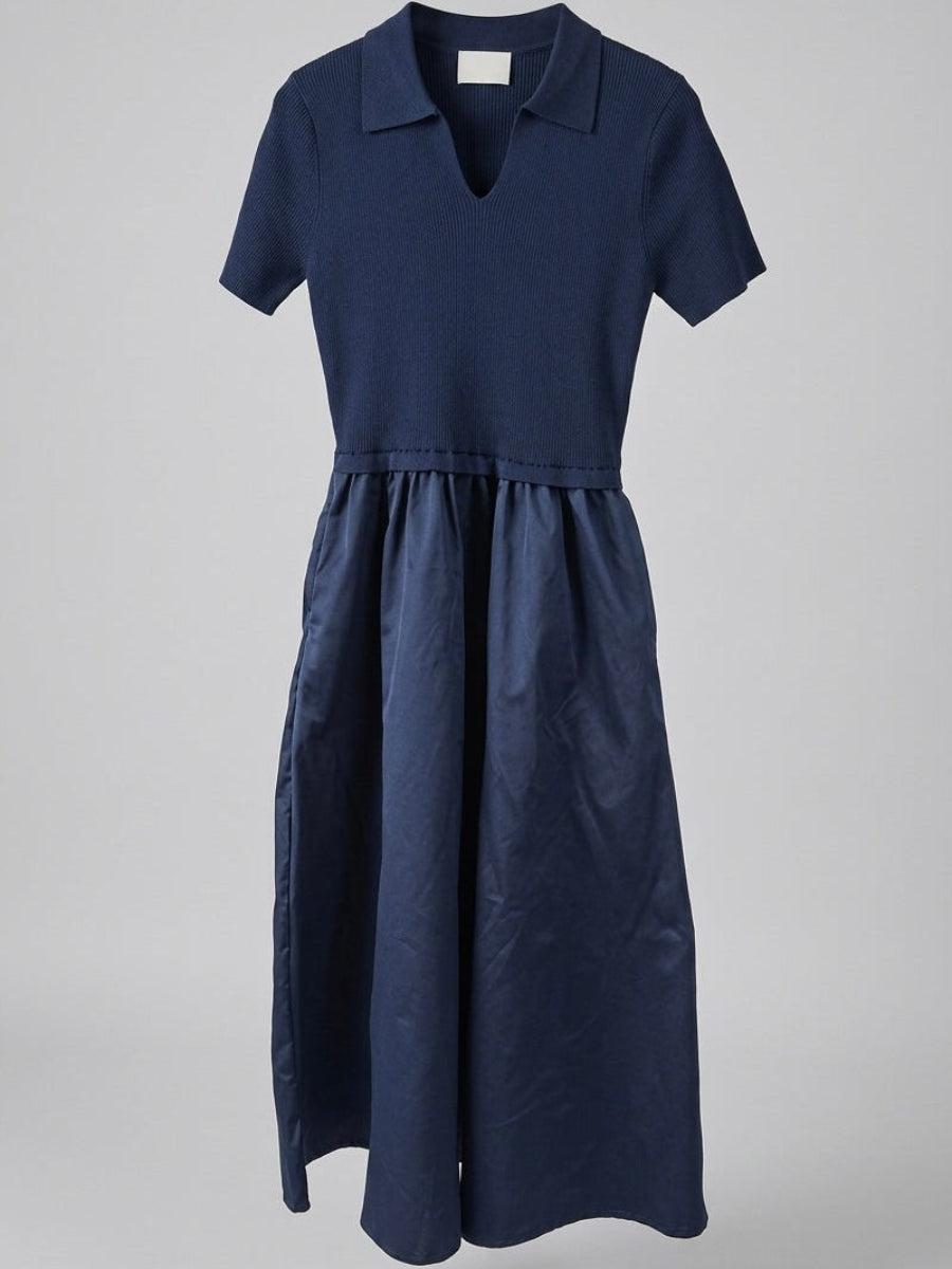 Leila - Two tone taffeta dress