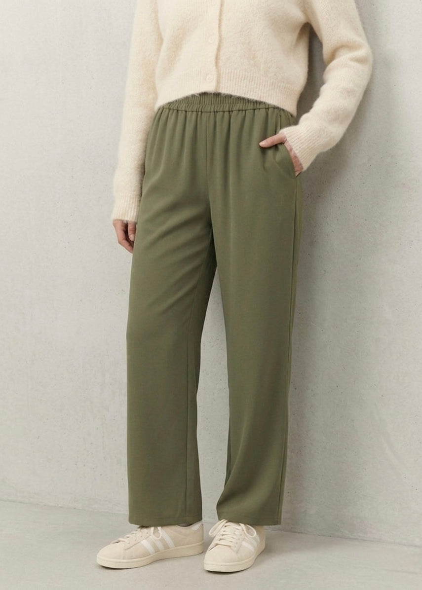 Blake - crepe trouser khaki