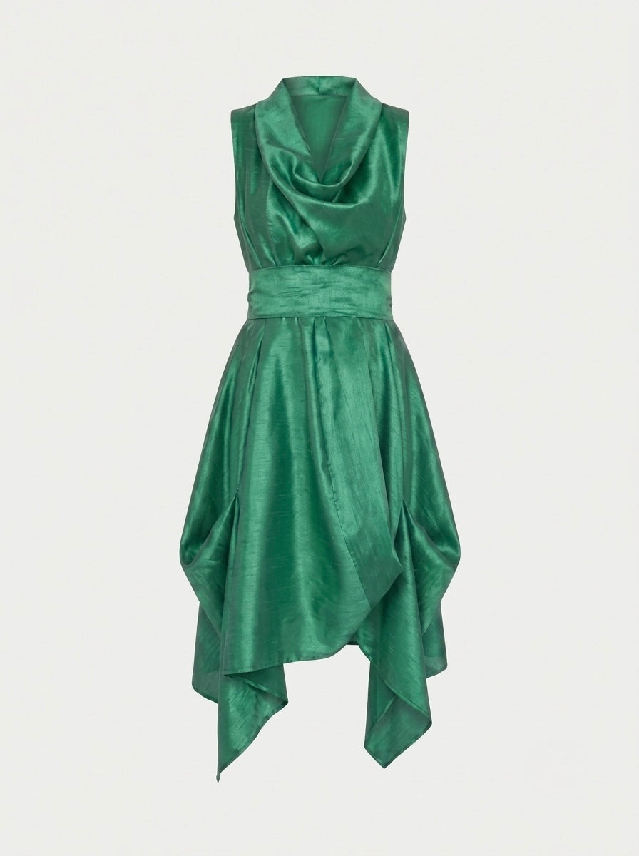 Bethany - Taffeta plain dress