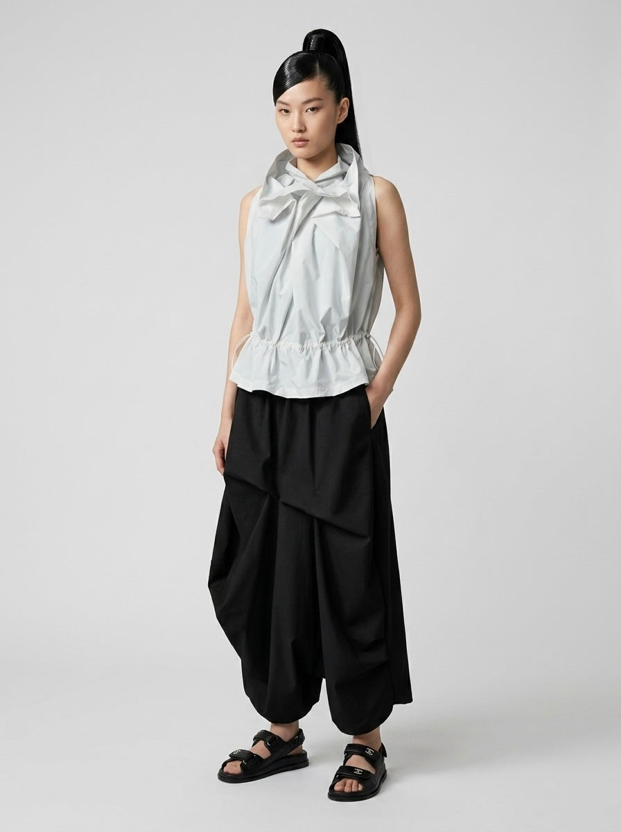 Rae - Taffeta gathered blouse