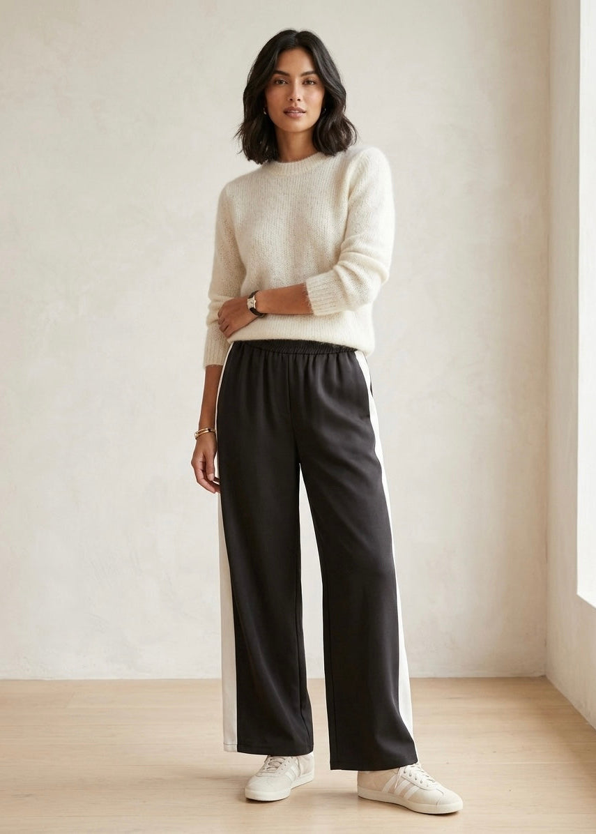 Matilda - Side stripe crepe trouser