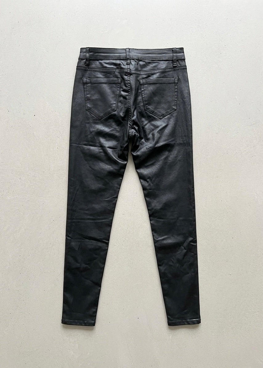 Candice black skinny coated stretch jeans
