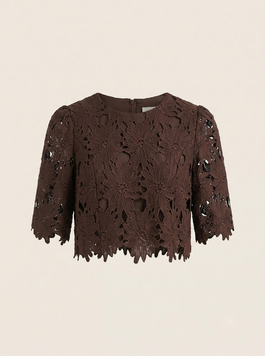 Clarice - Lined lace top