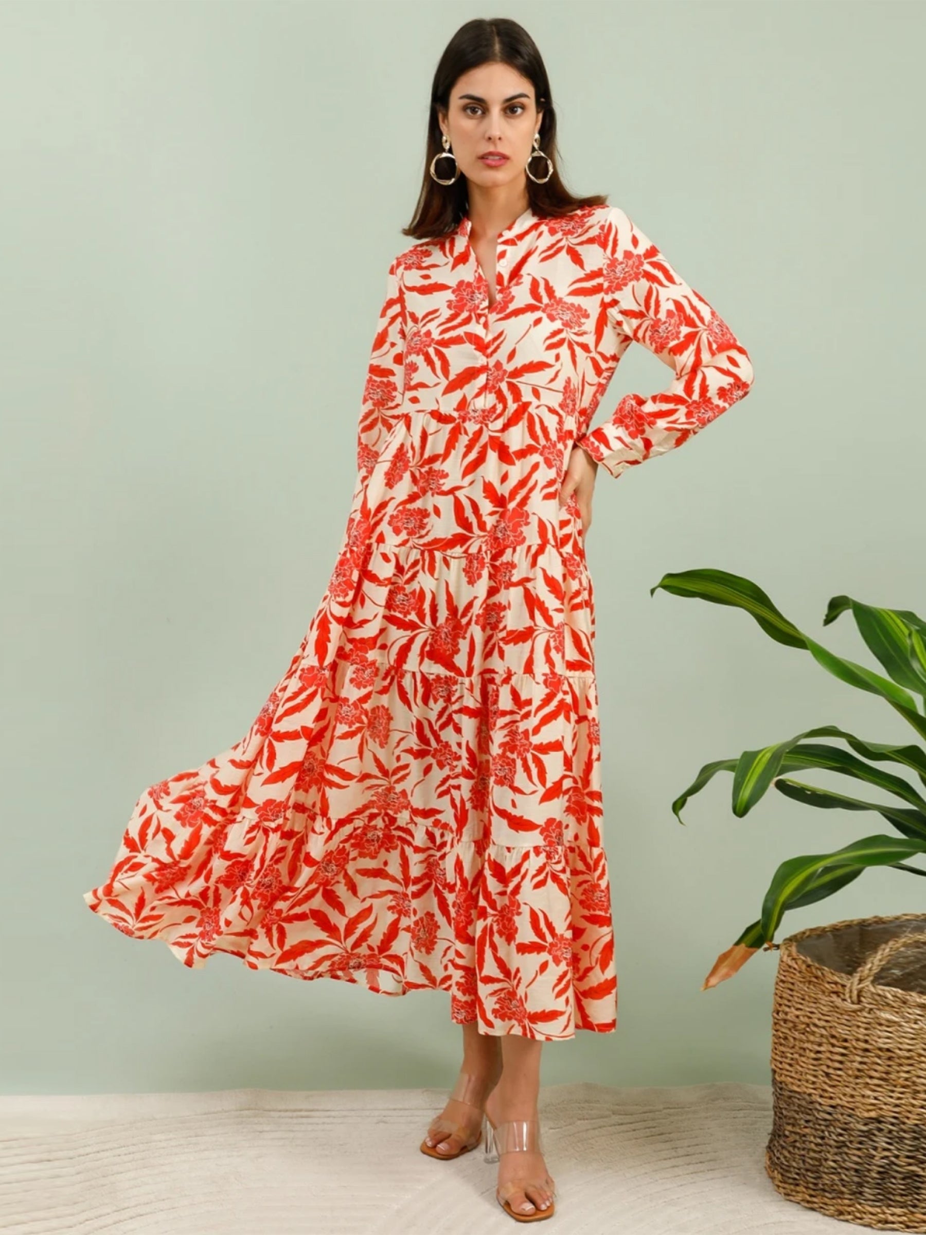 Jennah - Silk blend printed maxi dress
