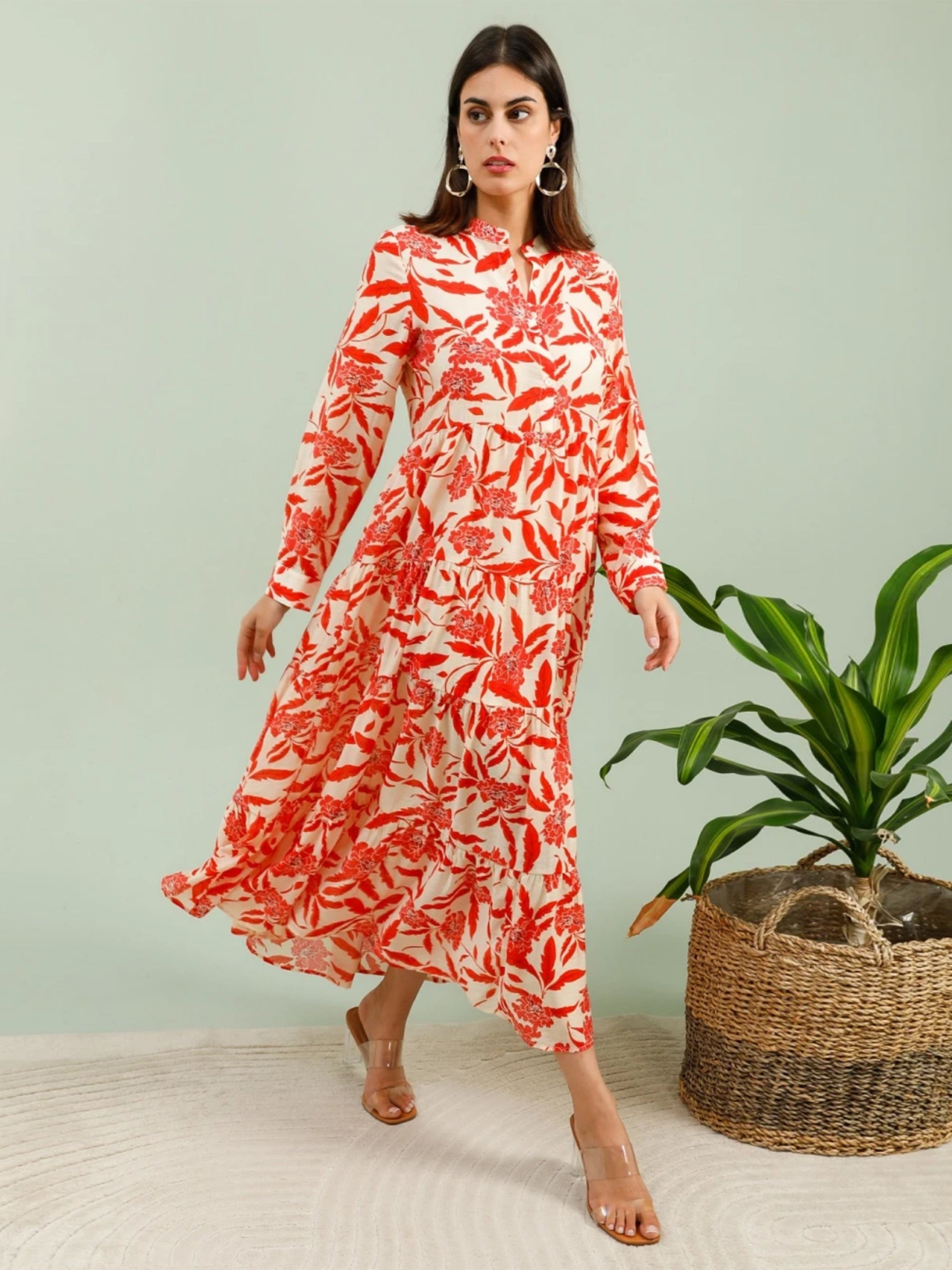 Jennah - Silk blend printed maxi dress