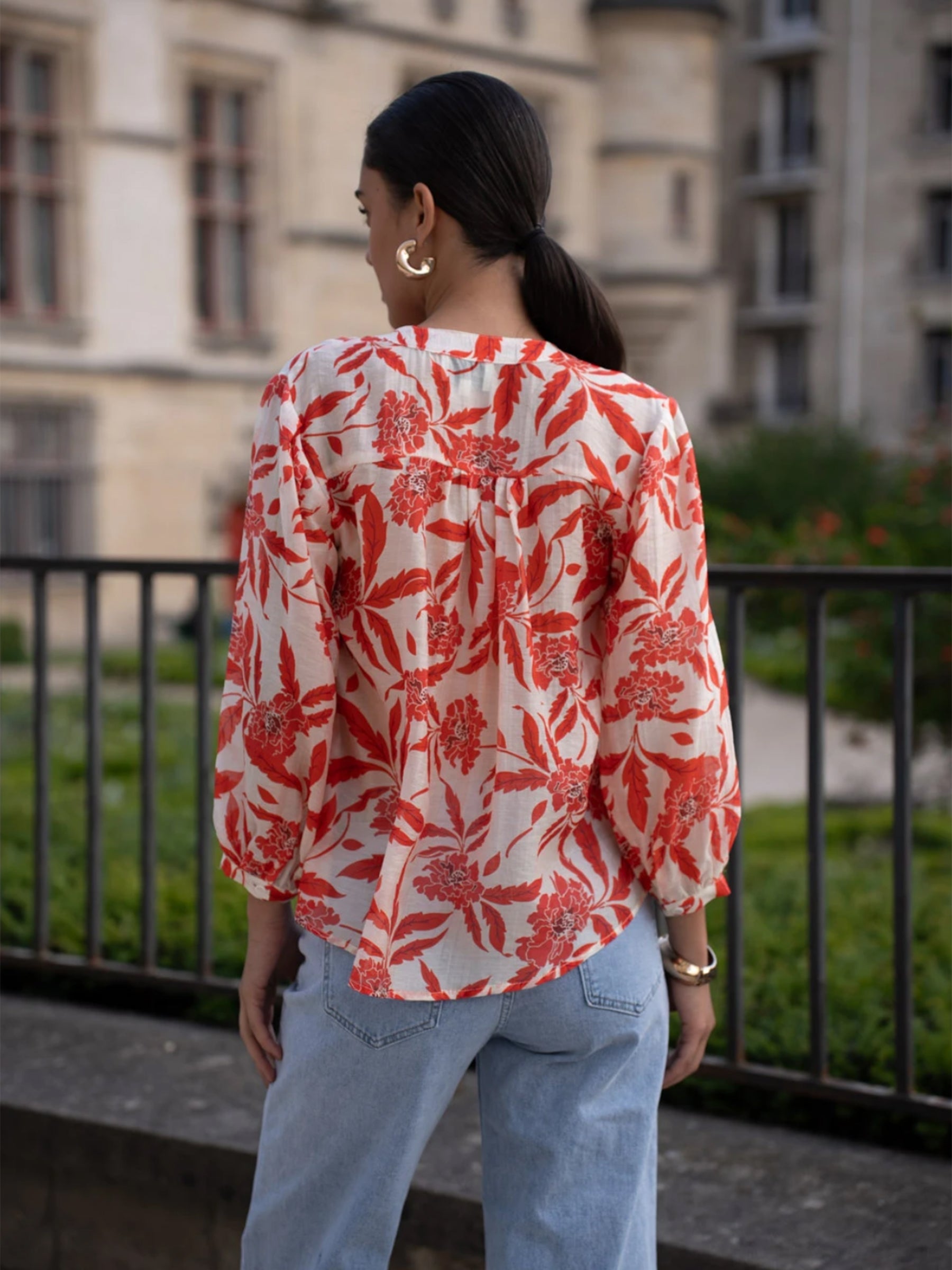 Jennah - Floral print silk blend blouse