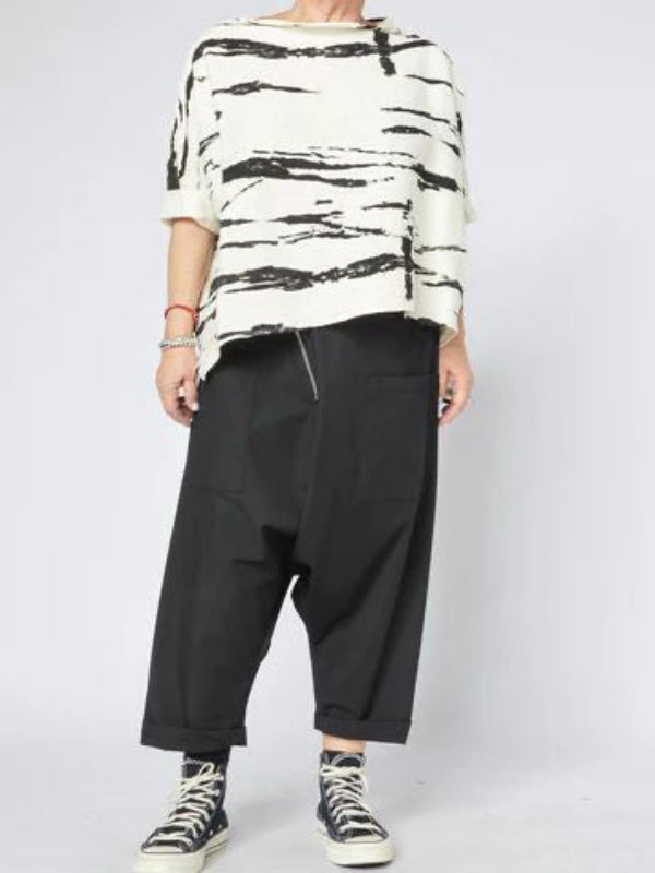 Adelaide - Slash neck zebra top