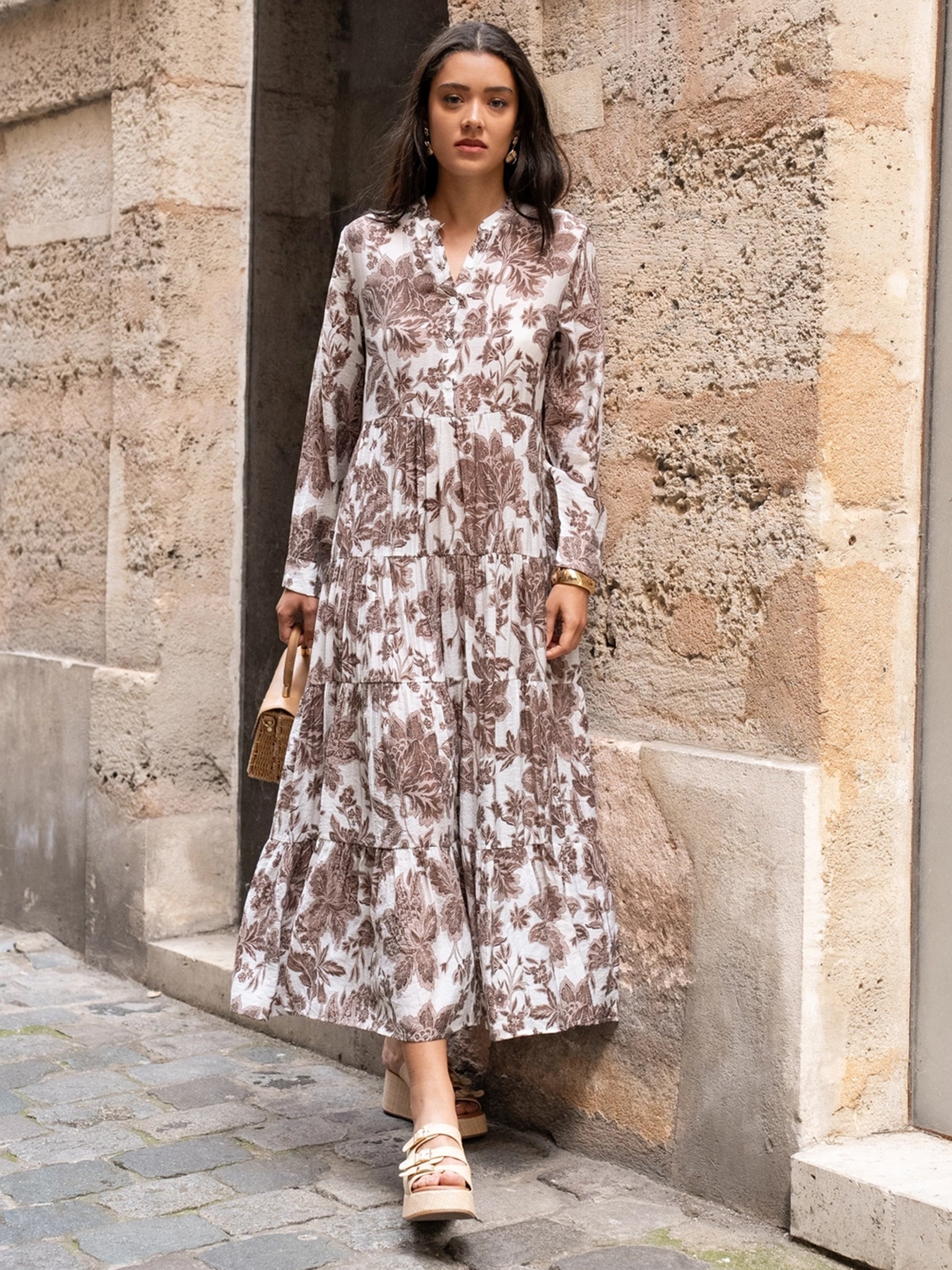 Jennah - Silk blend printed maxi dress