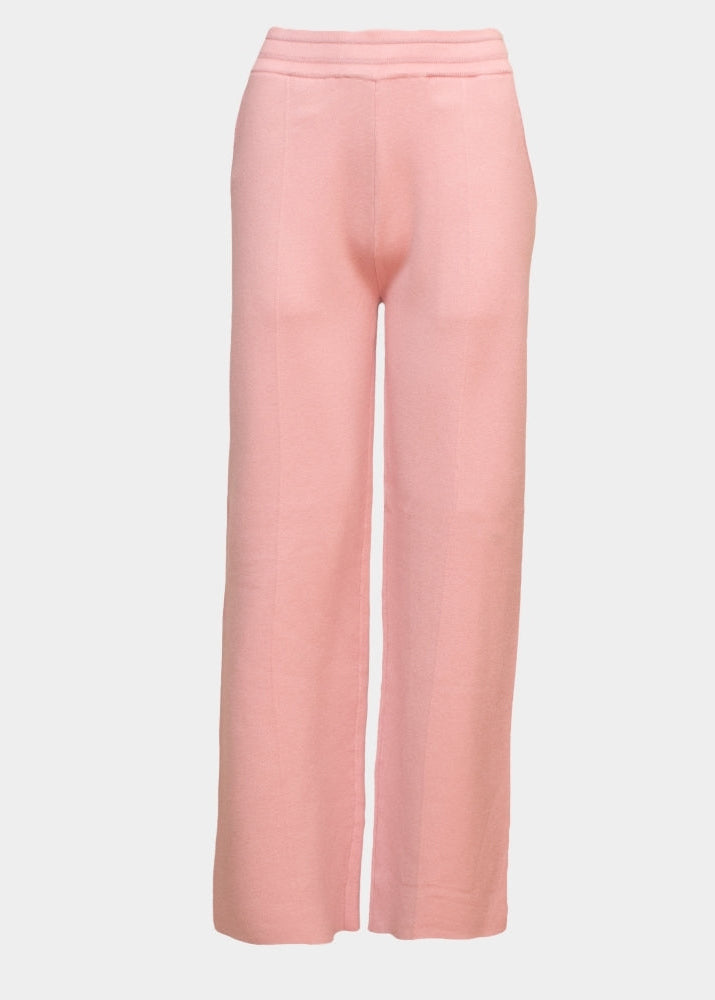 Tillie Seam front knit trousers pink