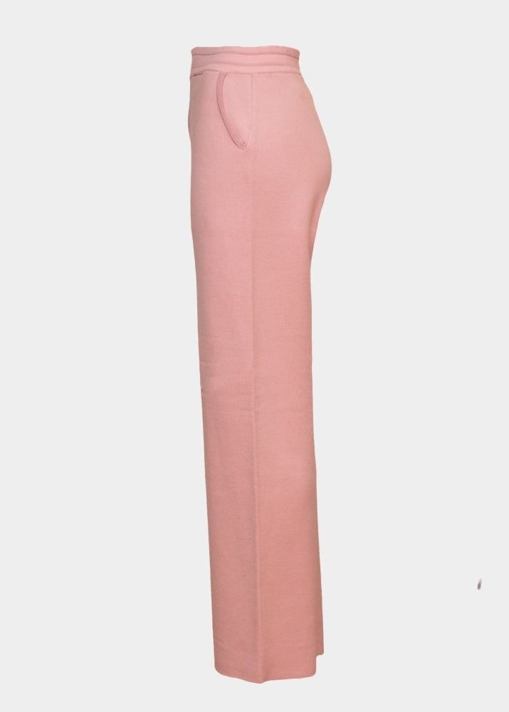 Tillie Seam front knit trousers pink