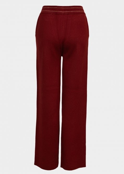 Tillie  Seam front knit trousers wine
