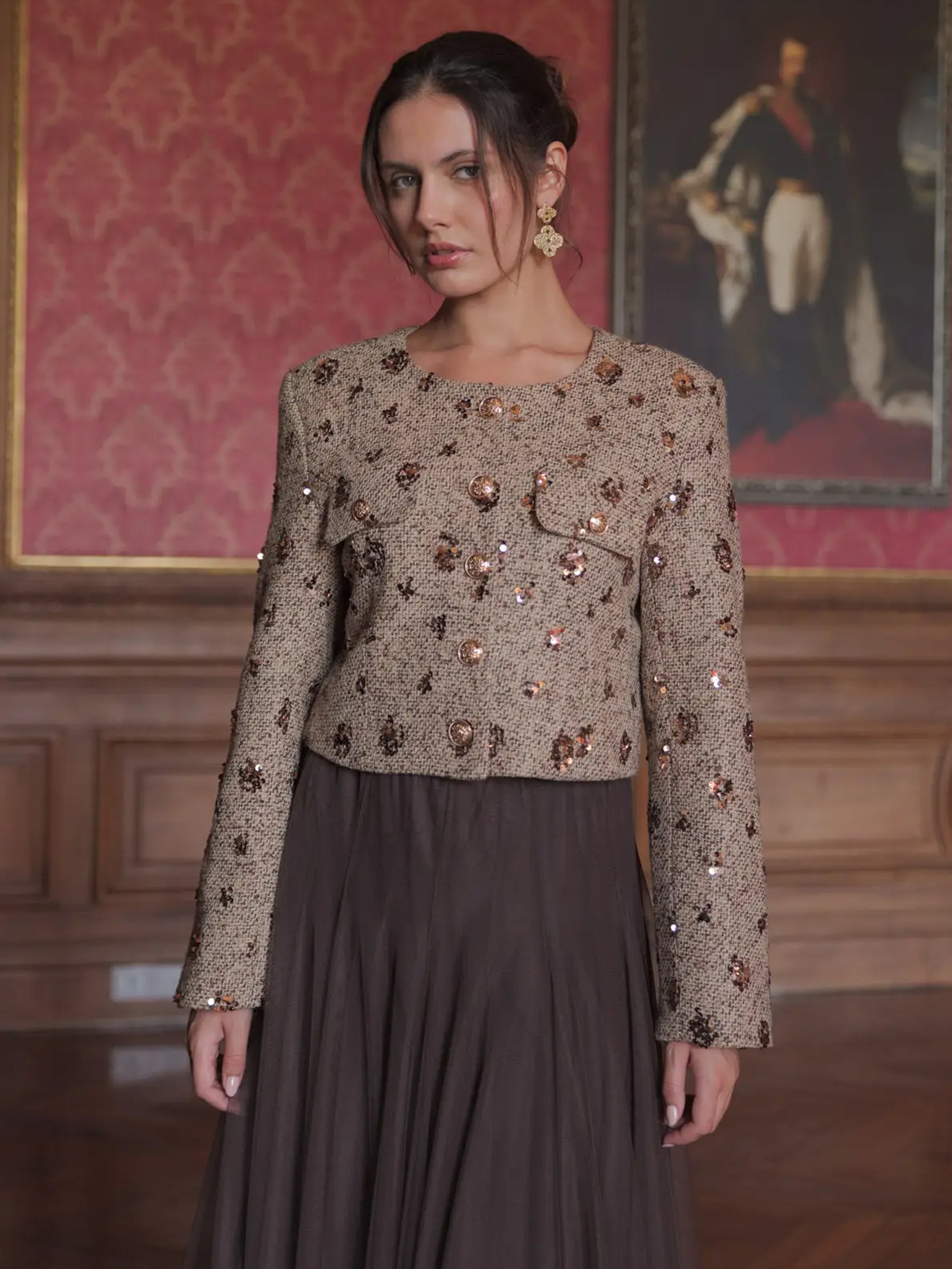 Emma - Tweed/Sequin jacket