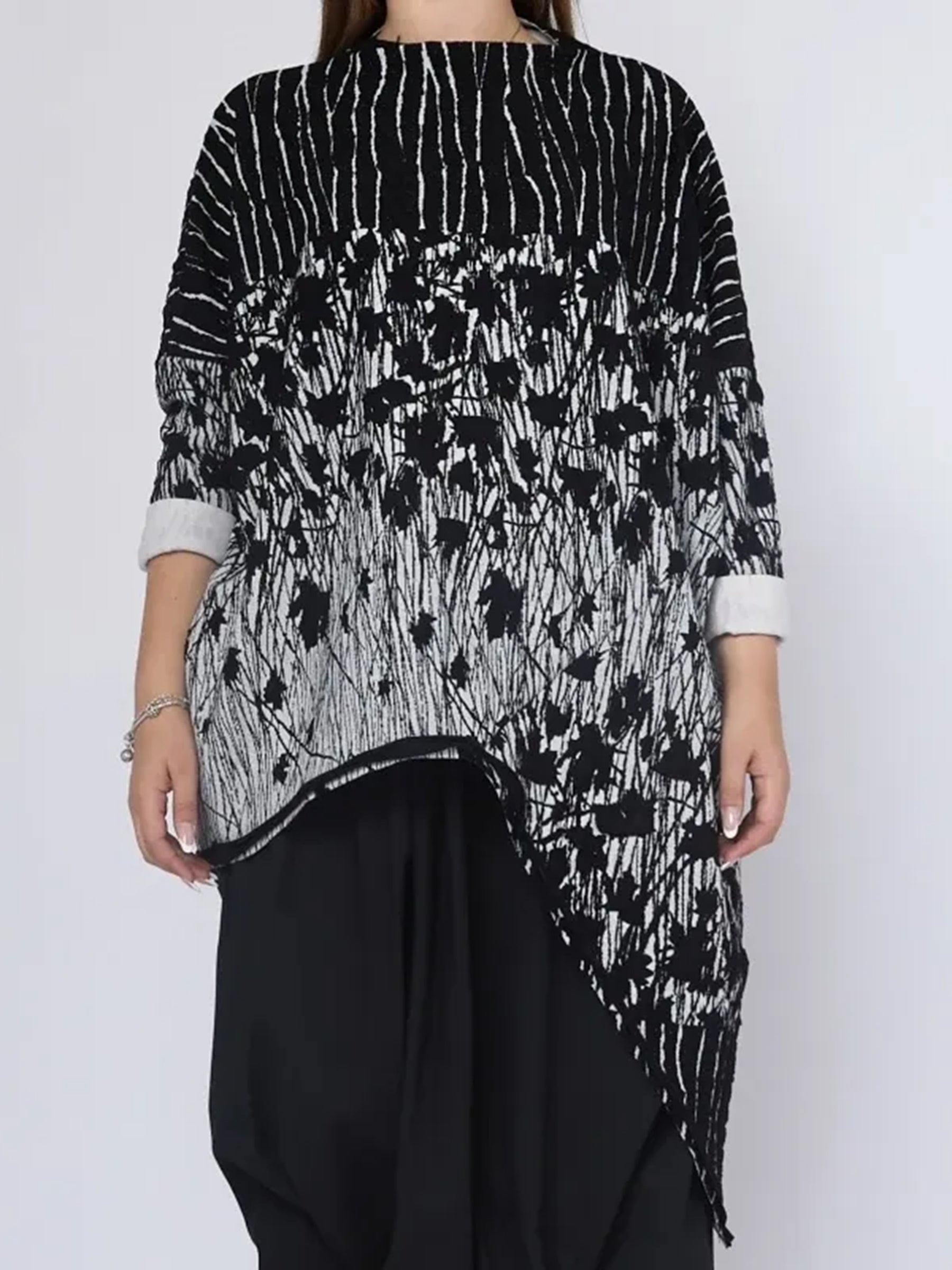 Sherrie - Asymmetric printed top