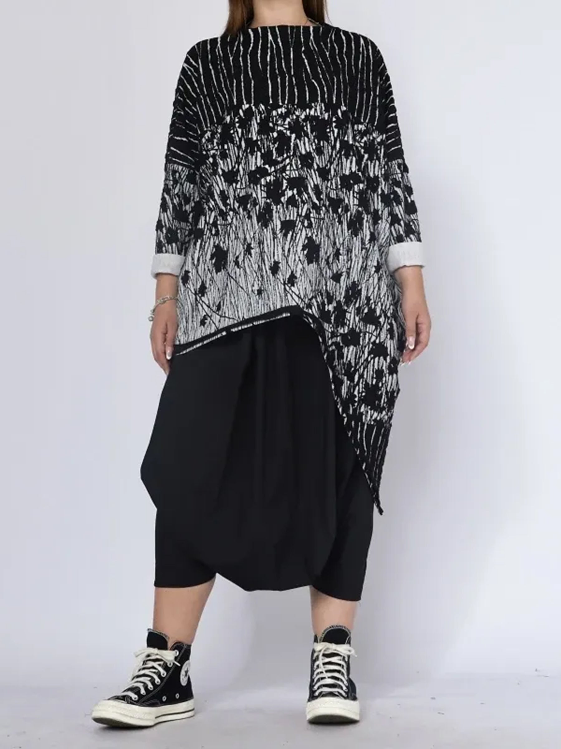Sherrie - Asymmetric printed top