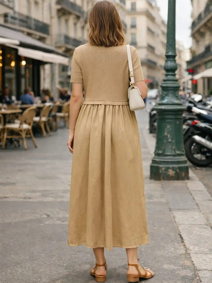 Leila - Two tone taffeta dress