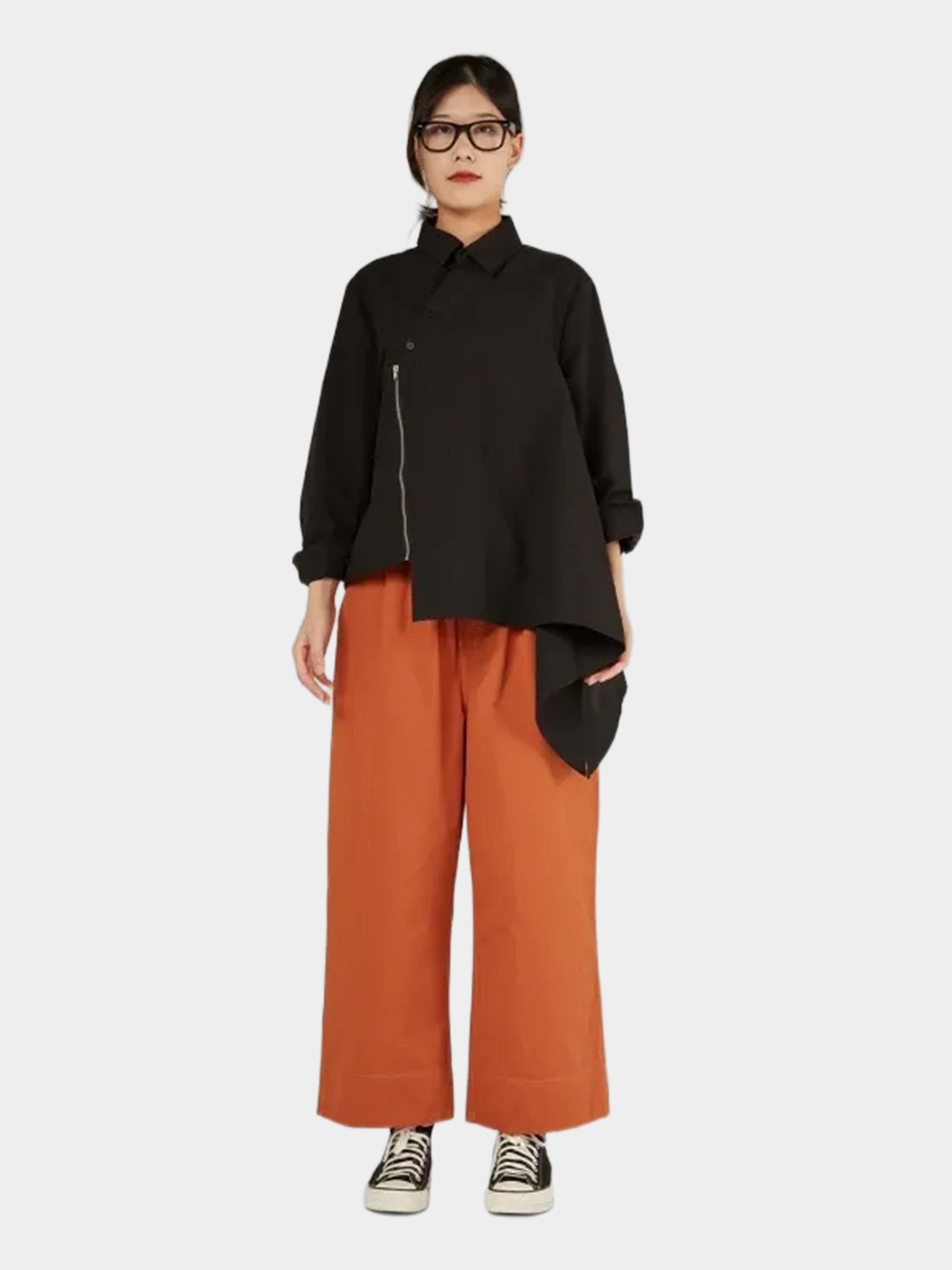 Giselle - Zip and button shirt