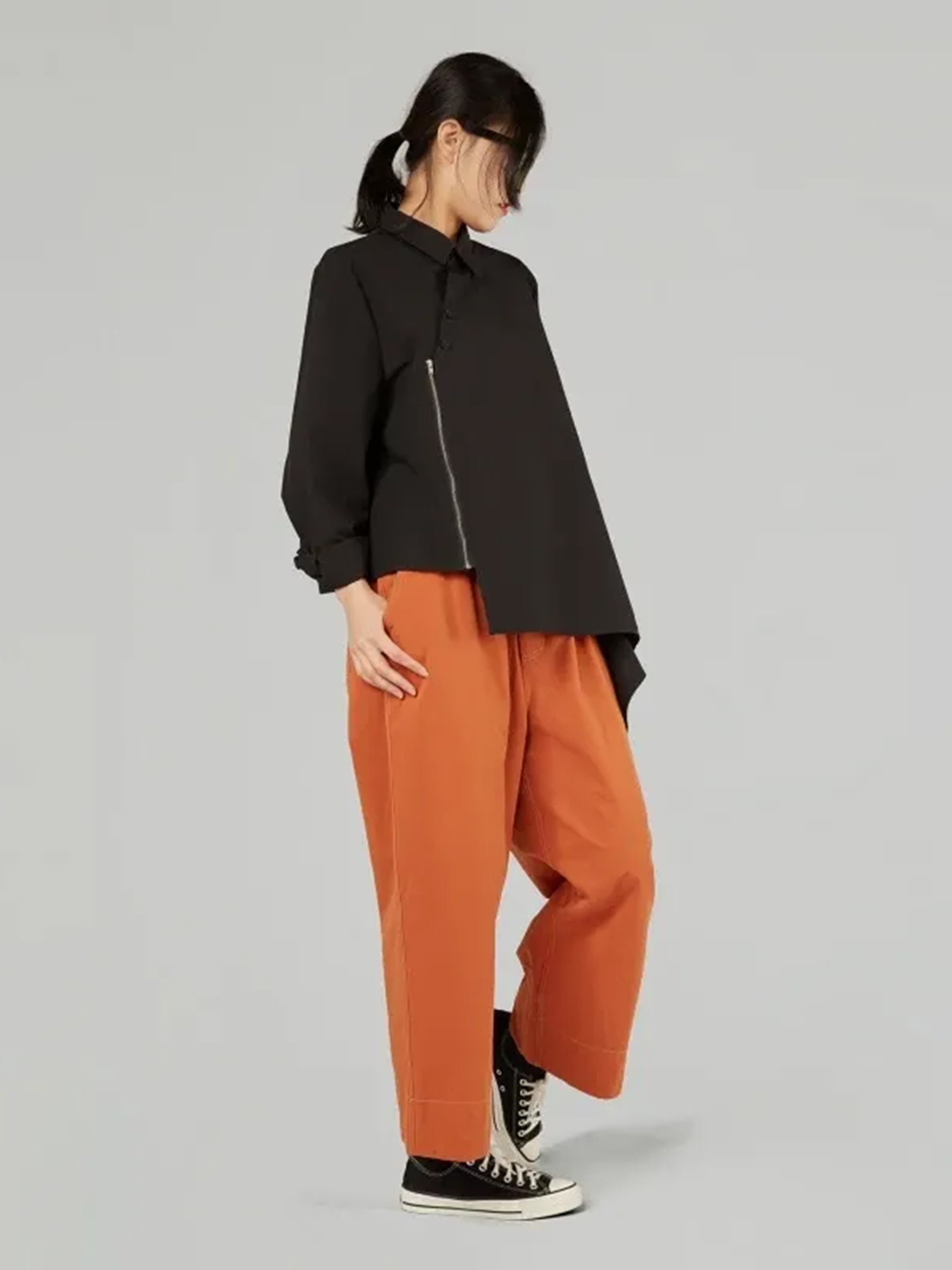 Giselle - Zip and button shirt