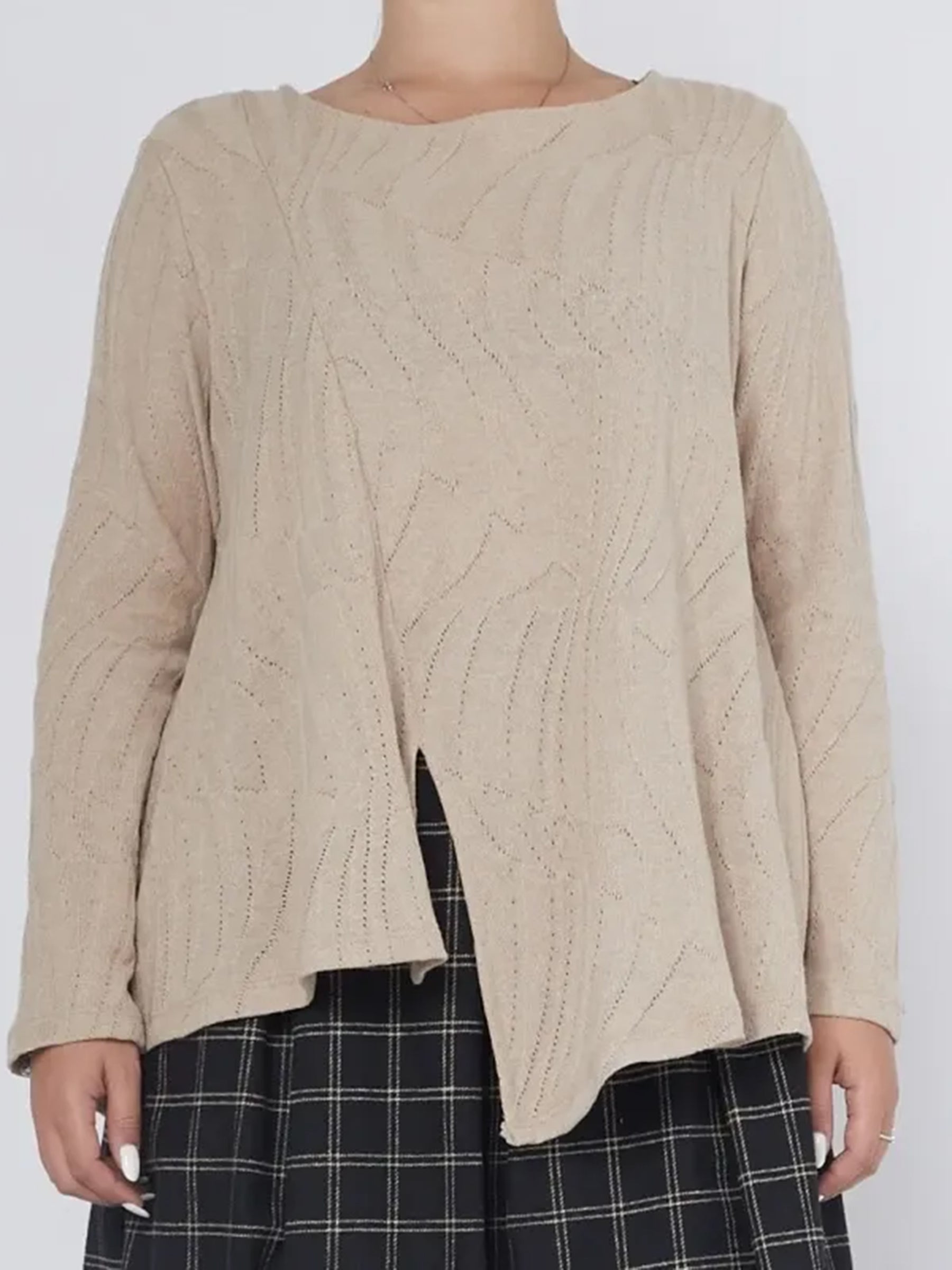 Alison - Pointelle jersey top