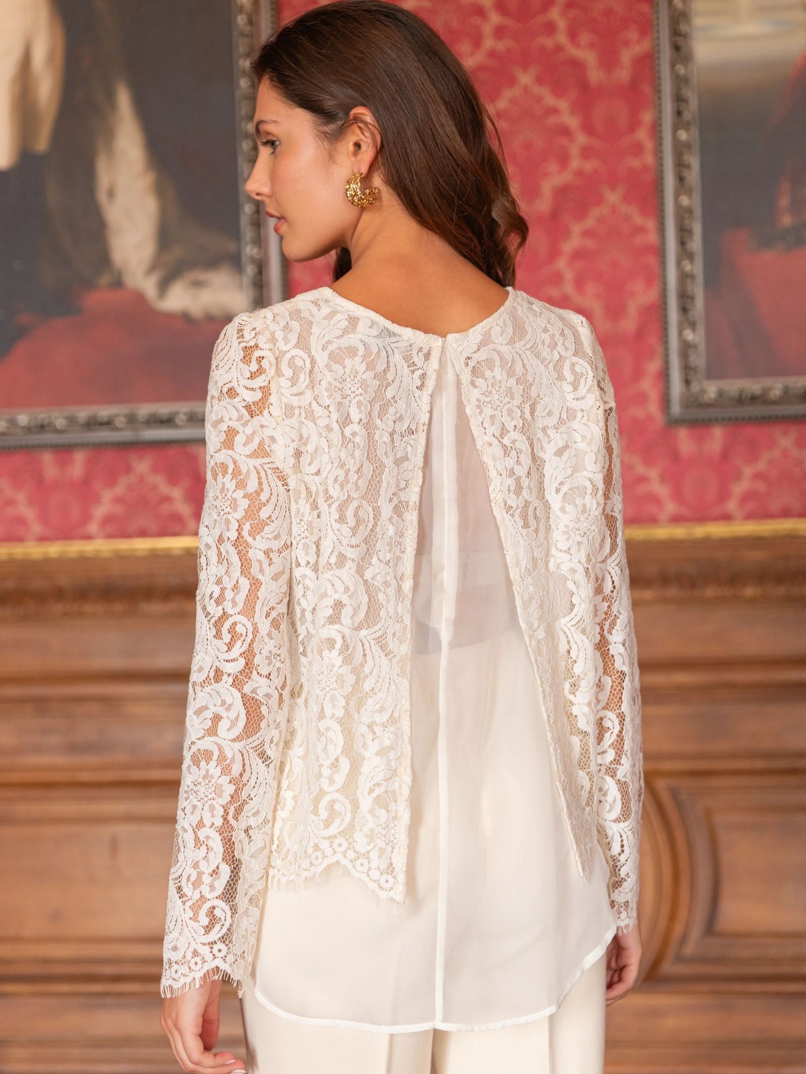 Aria - Lace and voile blouse