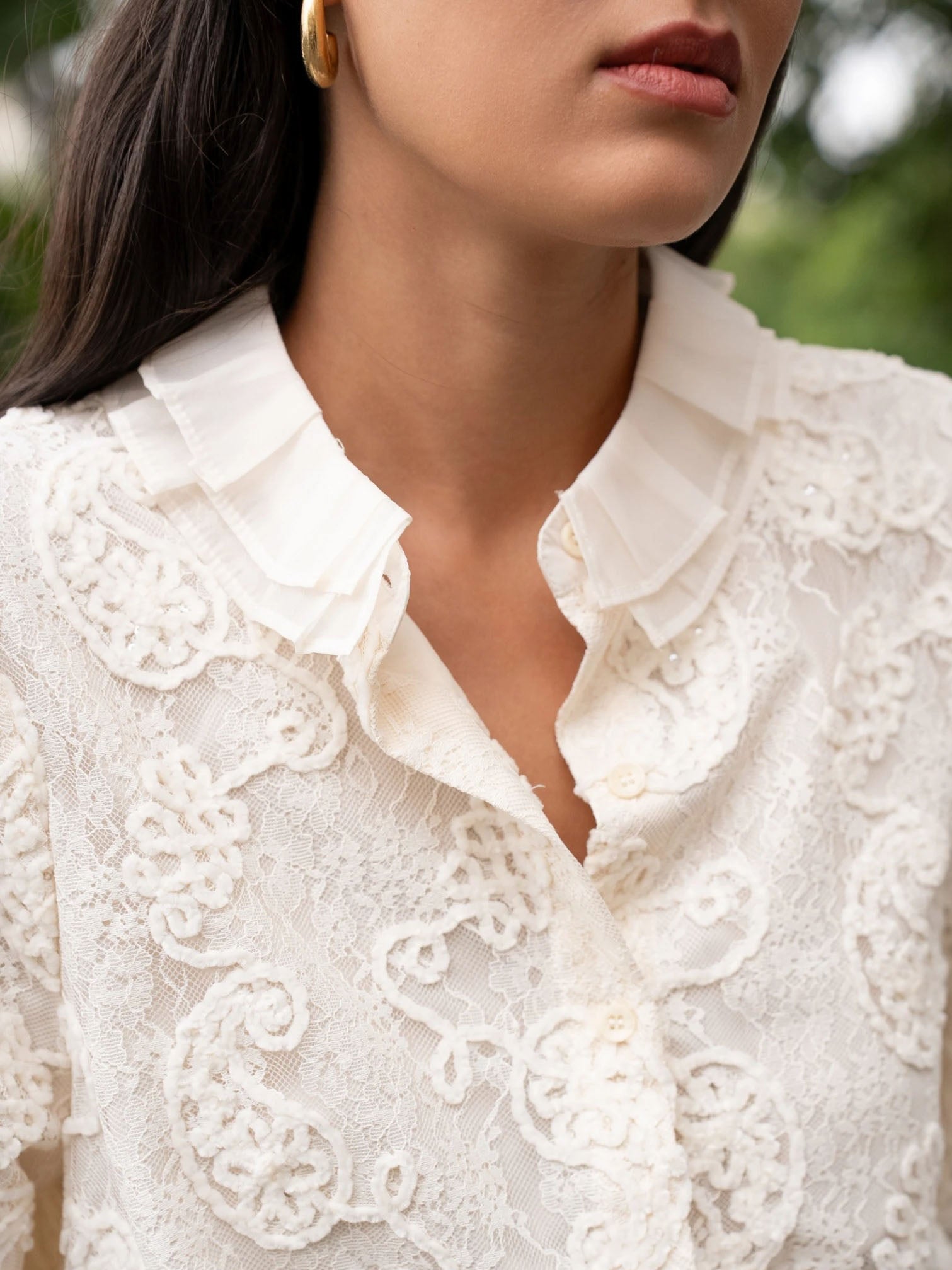 Soren - Lace and collar shirt