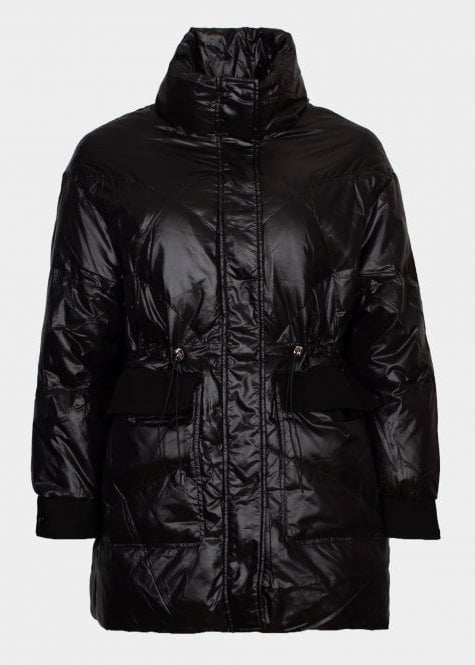 Charmaine Glossy midi length puffa coat