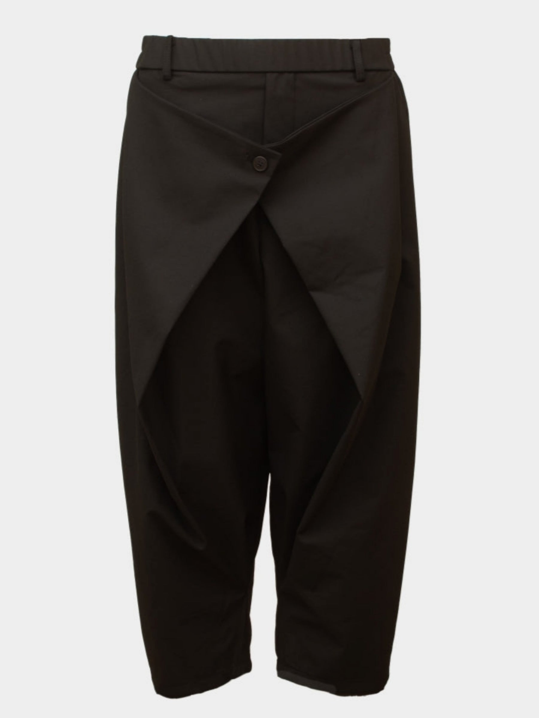 Ebony -   Wrap front cropped trouser