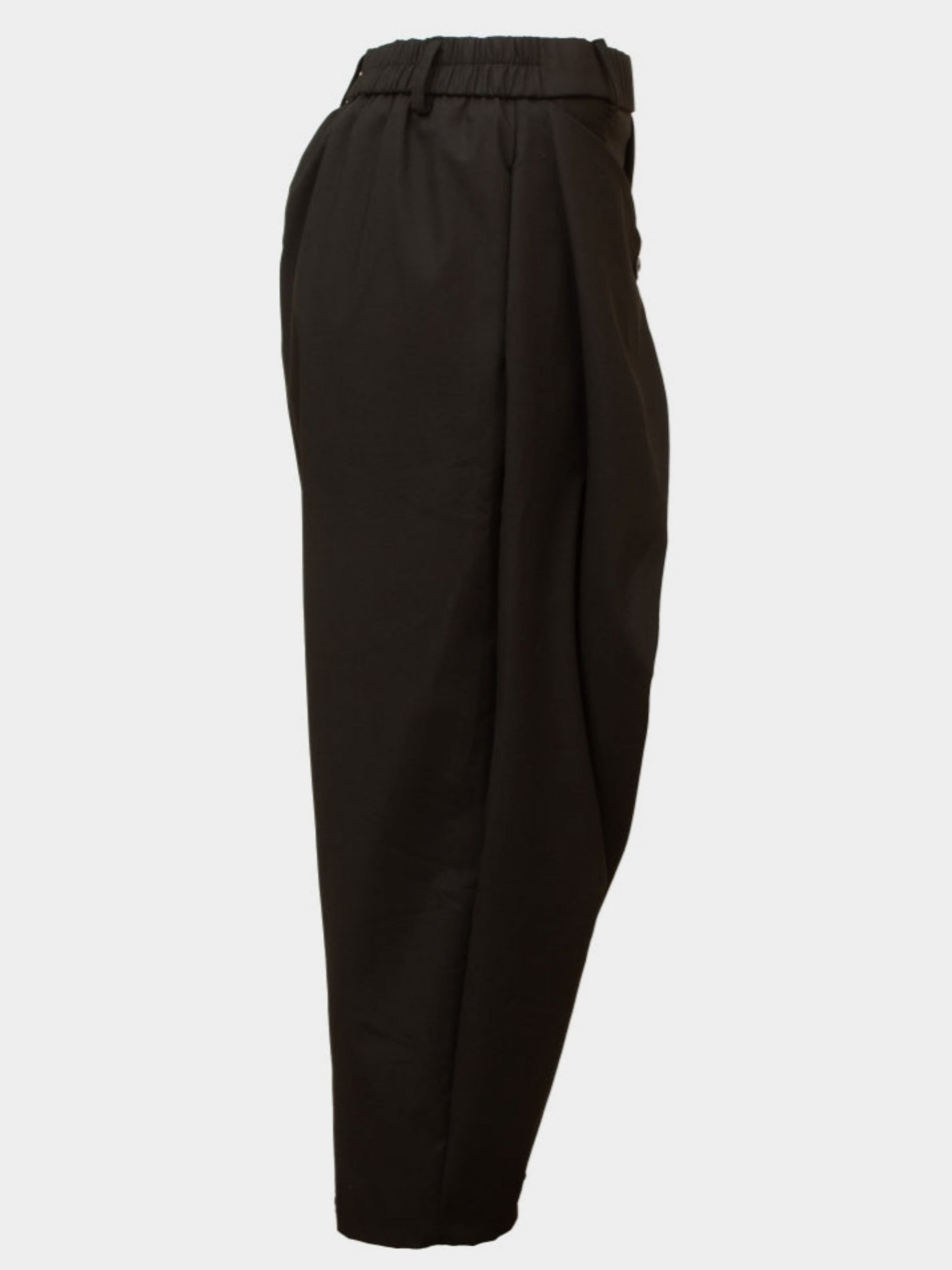 Ebony -   Wrap front cropped trouser