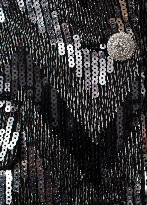 Sara Chevron sequin blazer