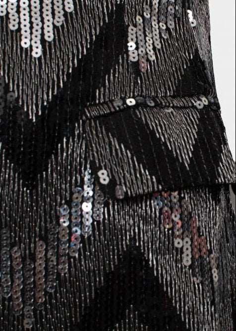 Sara Chevron sequin blazer