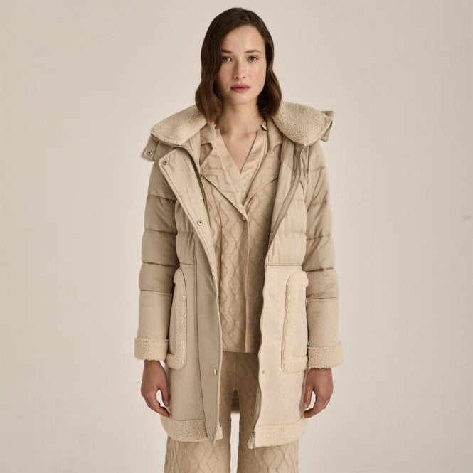 Winoda midi puffer coat Stone