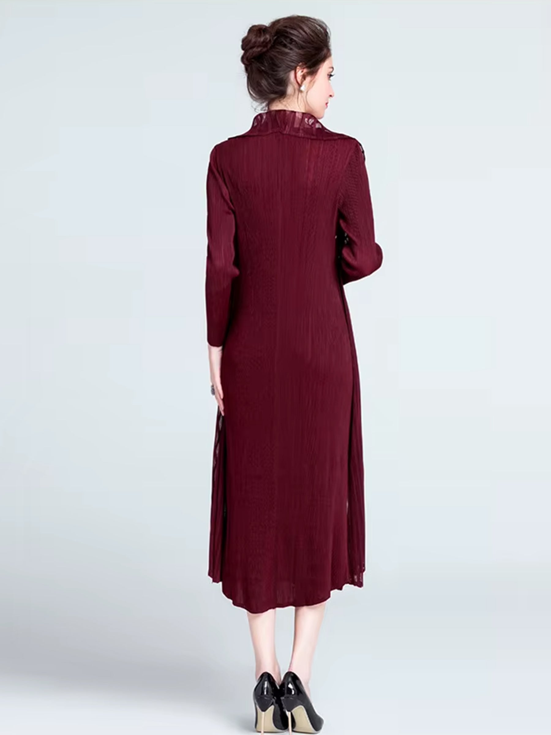 Natalia - Pleated shrug dress