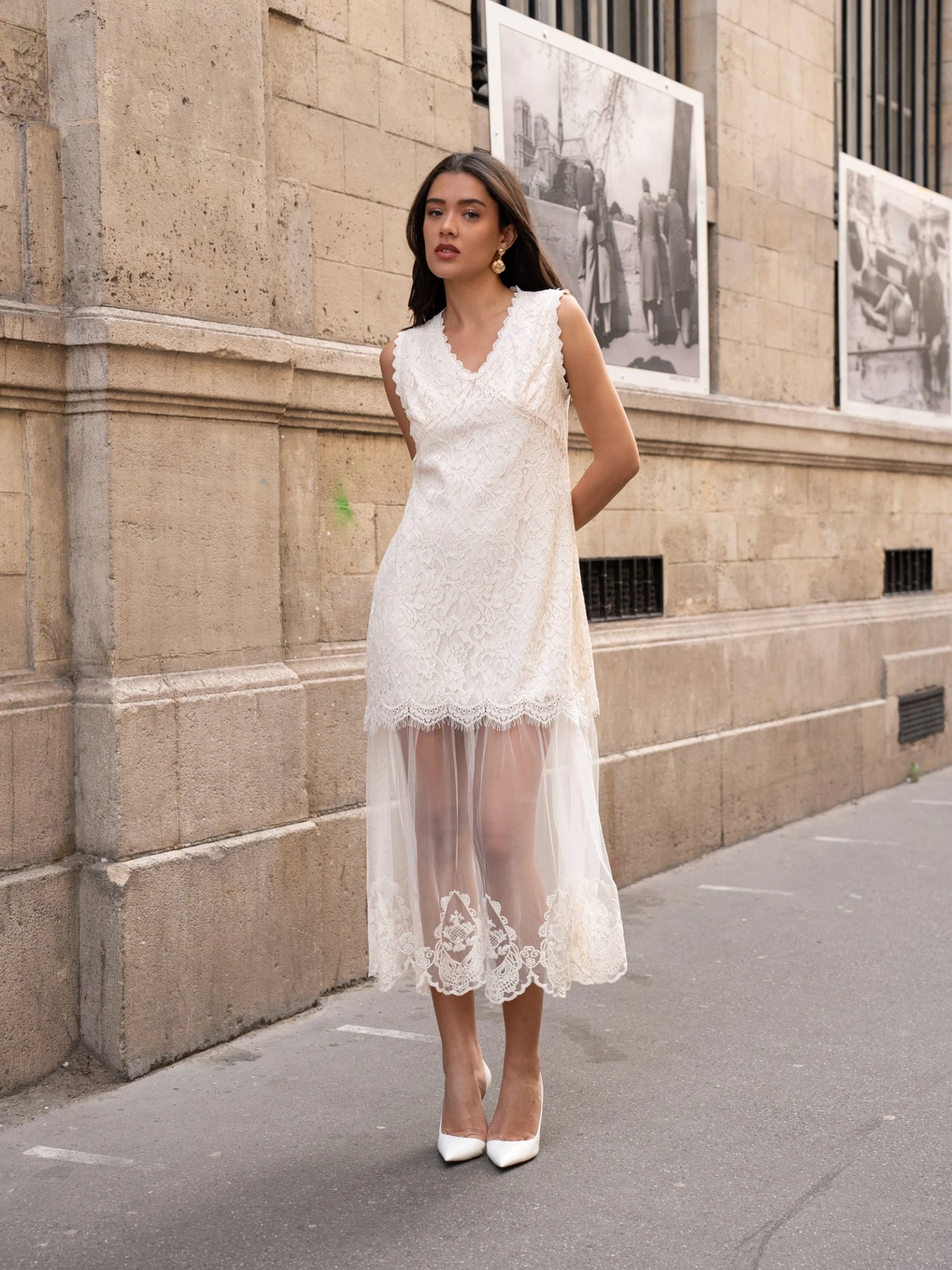 Charly - Lace and tulle dress
