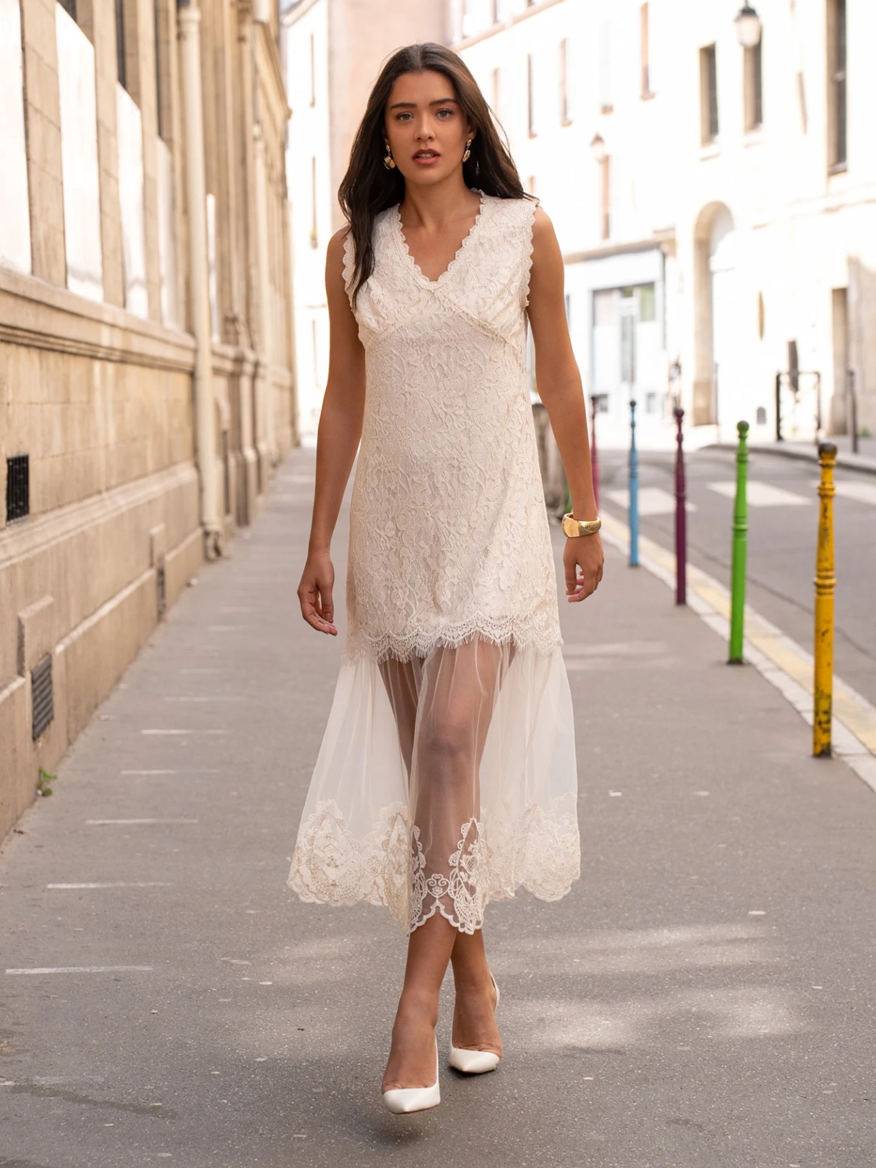 Charly - Lace and tulle dress