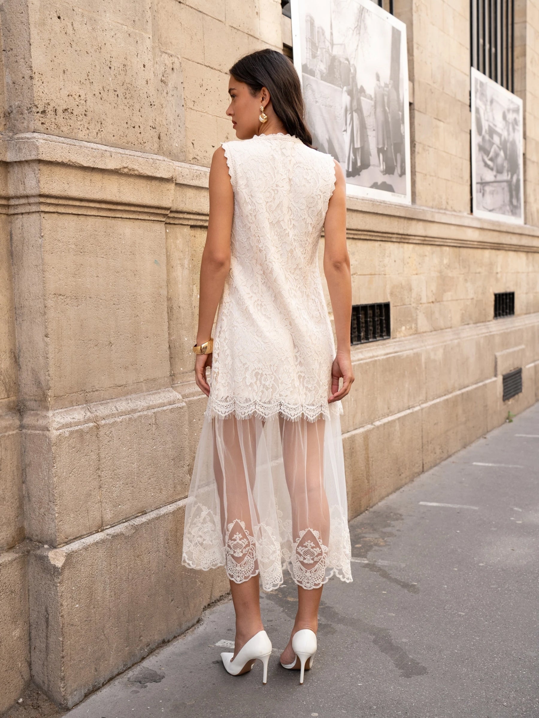 Charly - Lace and tulle dress