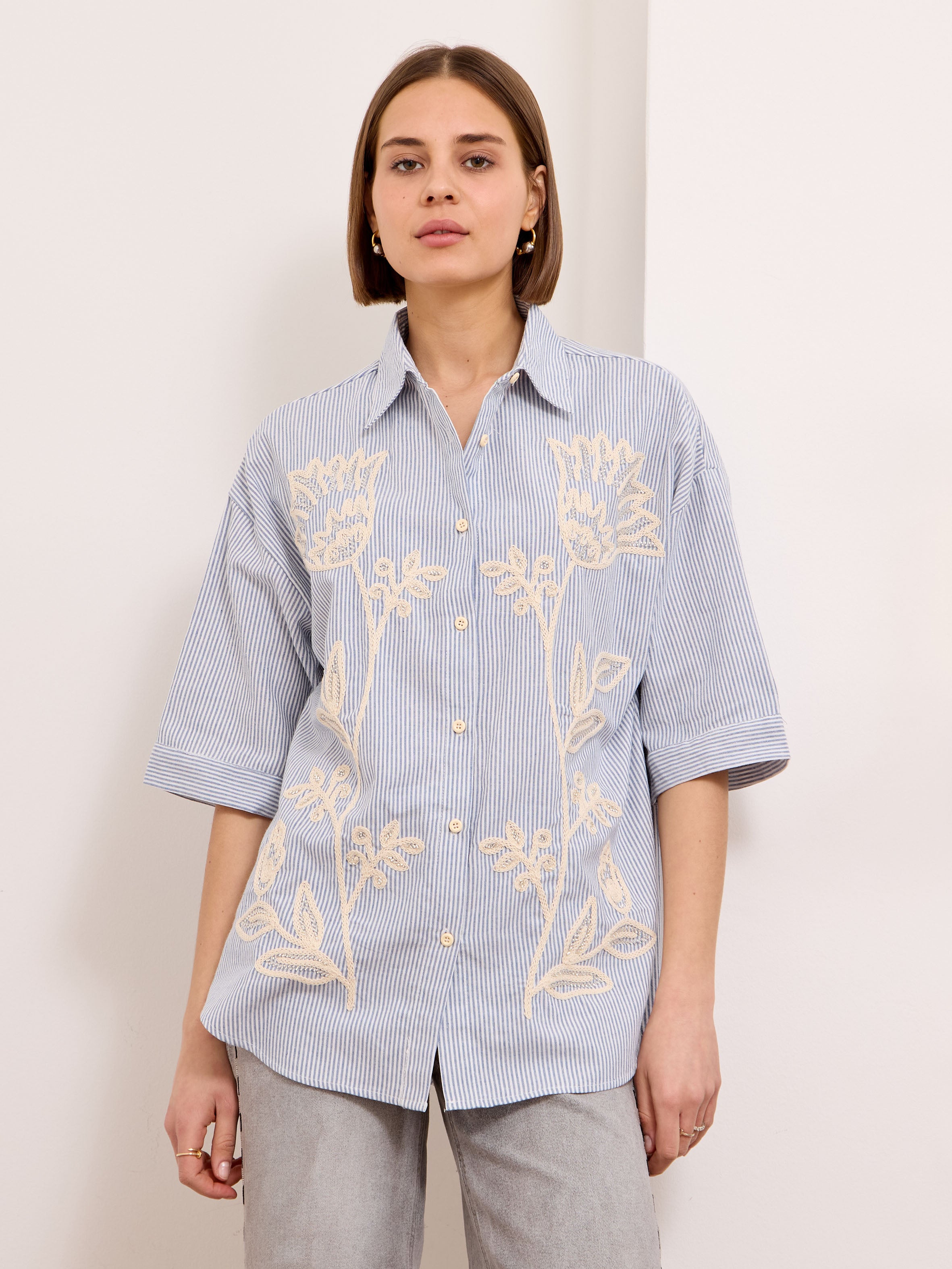 Dionne - Cotton embroidered shirt