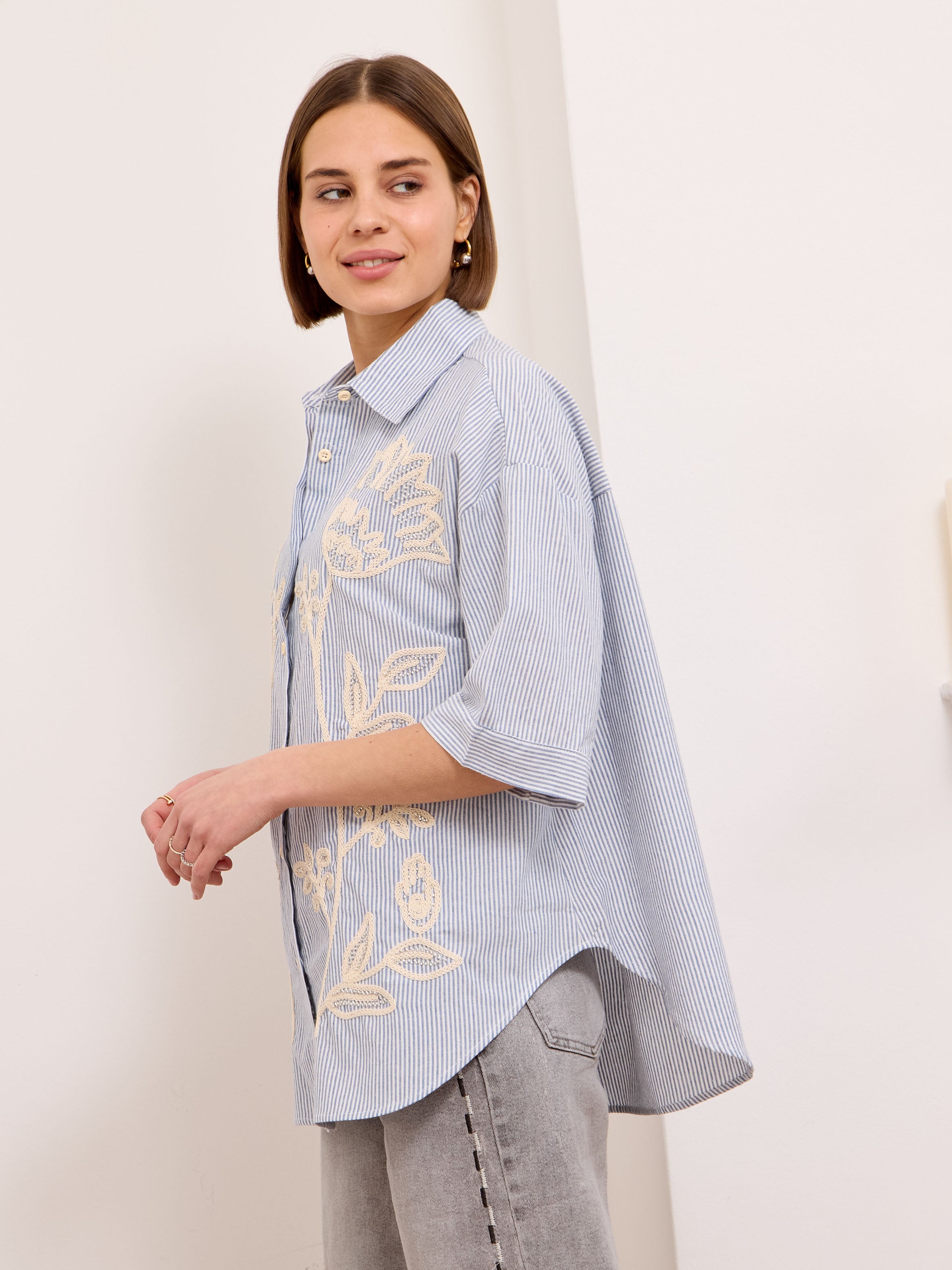 Dionne - Cotton embroidered shirt